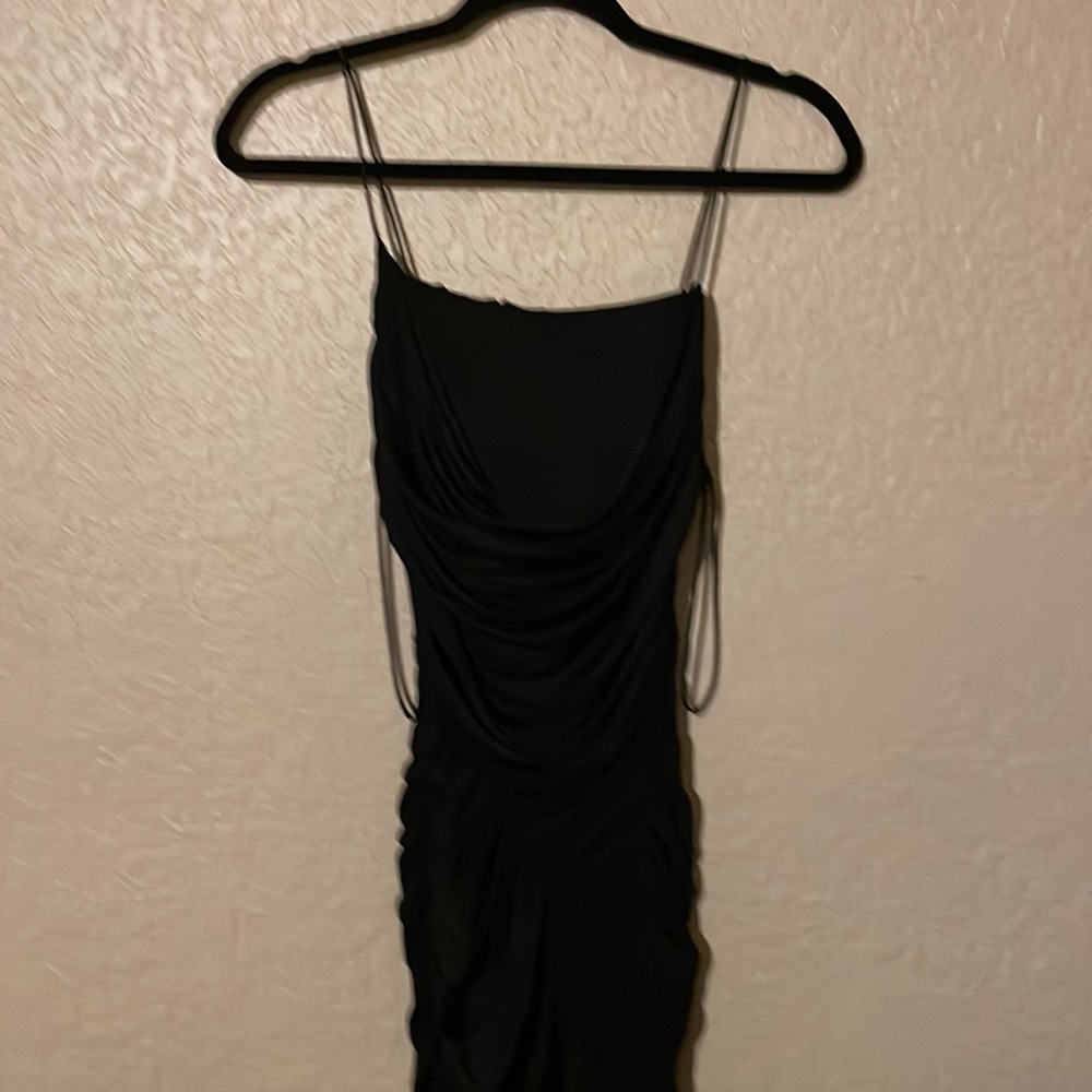 NWT 🌑 ALICE AND OLIVIA Lux Ruched Dress - Picture 7 of 12